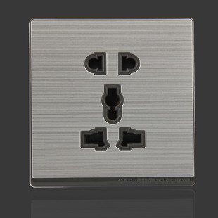 欧普高档连体五孔多功能插座面板86型5孔二三插座手机插不用转换