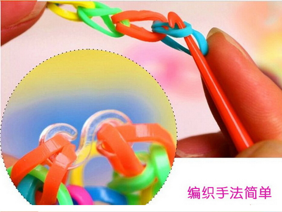 韩国彩虹绳大包 小包 盒装彩色橡皮筋手绳 编织 情侣手工 diy手链
