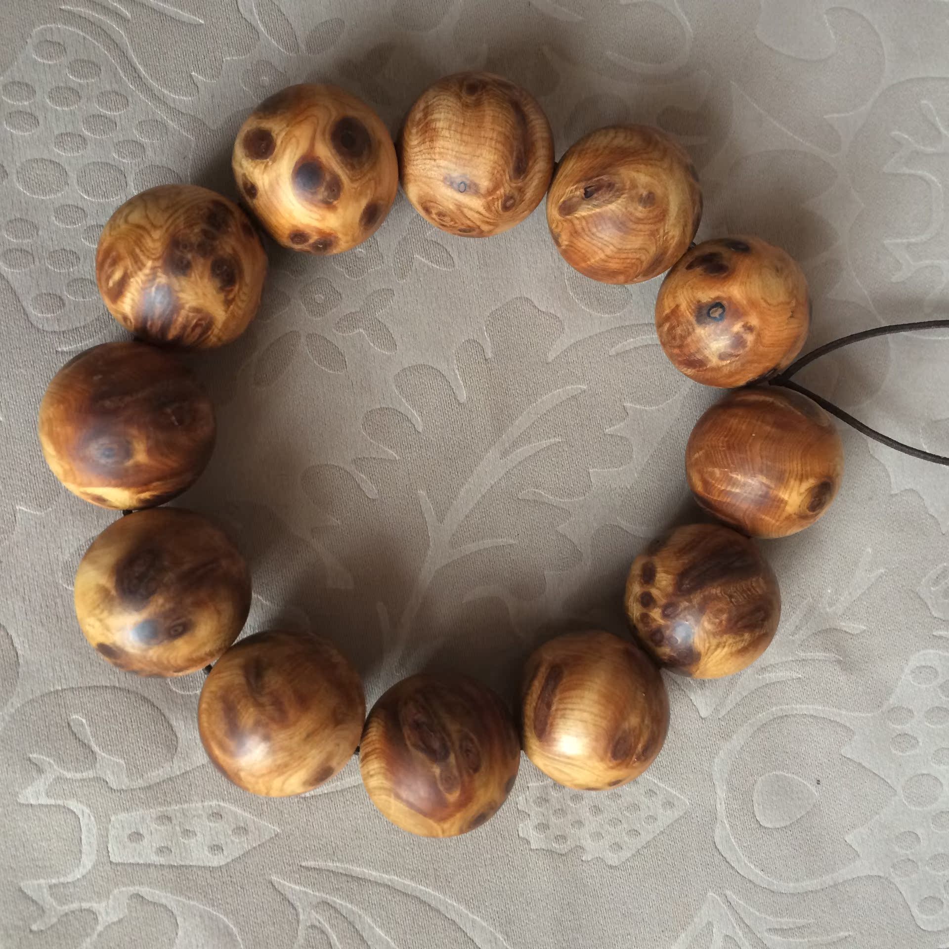 太行山千年老料精品崖柏手串崖柏木满瘤花疤佛珠手串 满瘤疤2.