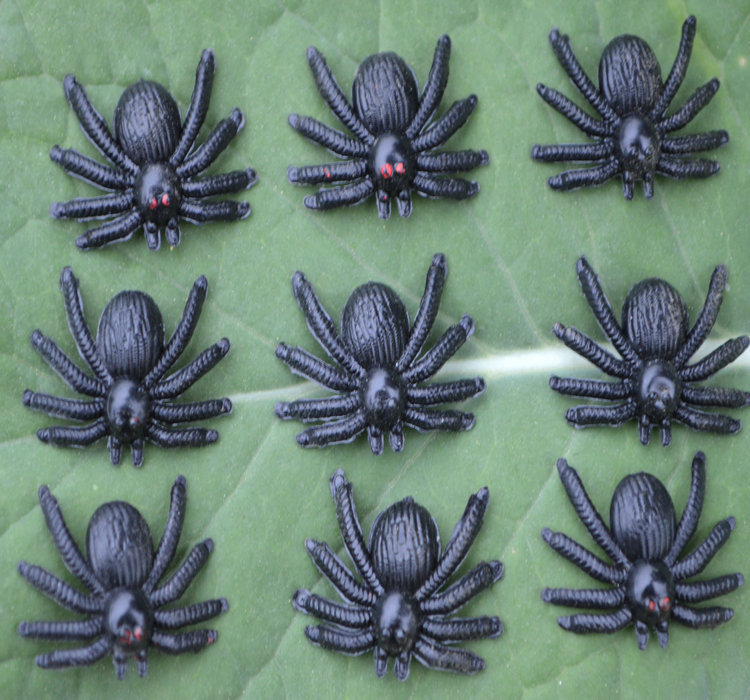 万圣节鬼屋道具仿真昆虫 橡胶玩具 恐怖蜘蛛仿真蜘蛛迷你袖子蜘蛛