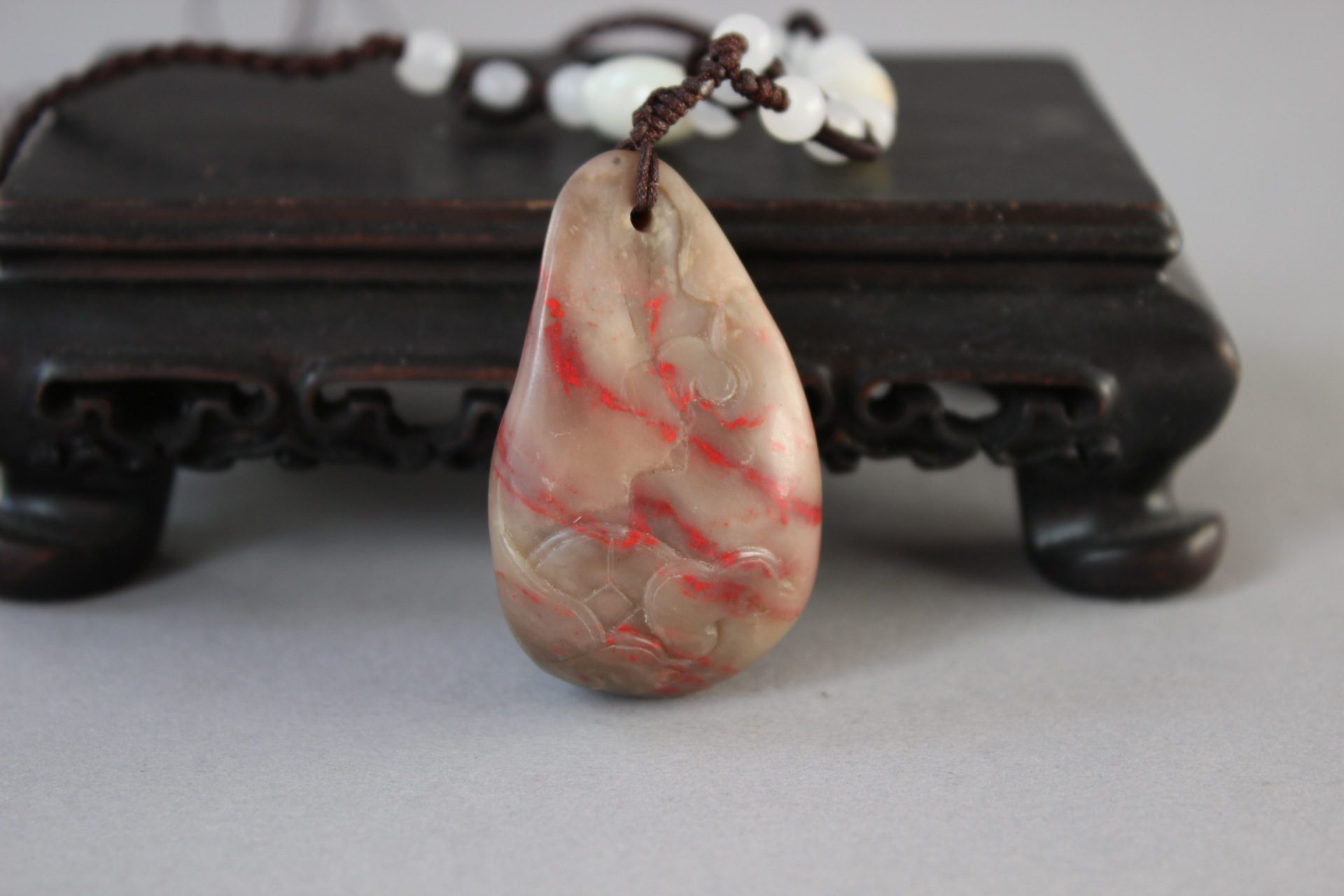 昌化石 鸡血石挂件 福在眼前 wsgj-352