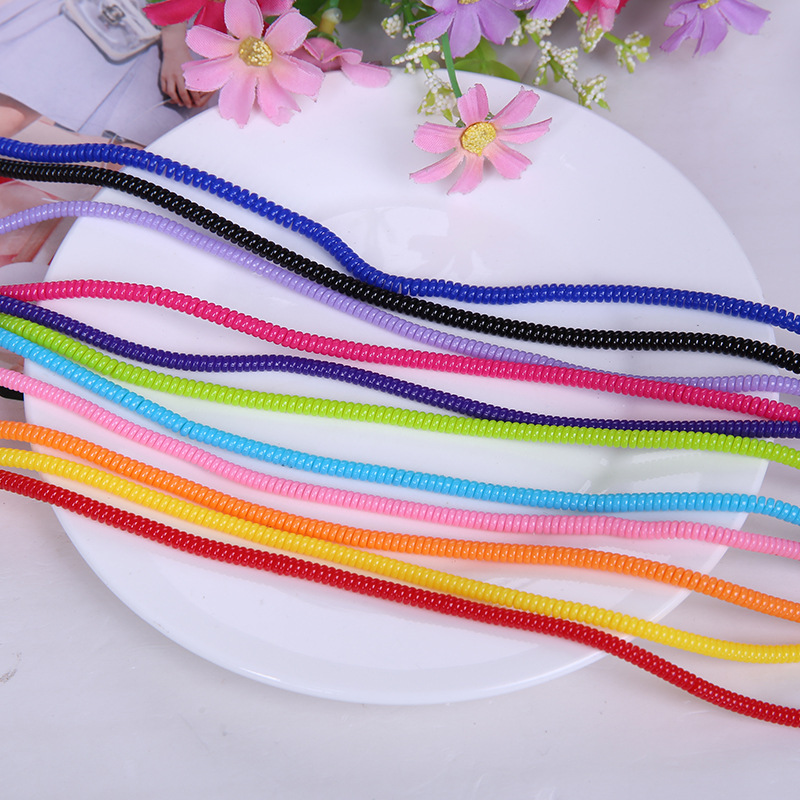 50公分电话线手链项链发圈 手机数据线保护线 泰国热销 现货供应