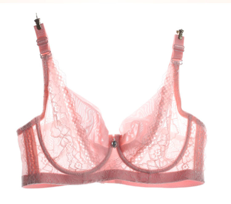 网纱内衣胸罩加棉性感调整型聚拢文胸批发夏季蕾丝大罩杯超薄文胸