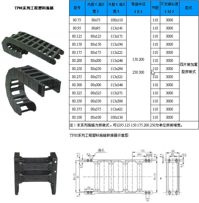 18系25系35系45系带黄点尼龙塑料拖链工程拖链 保质保量