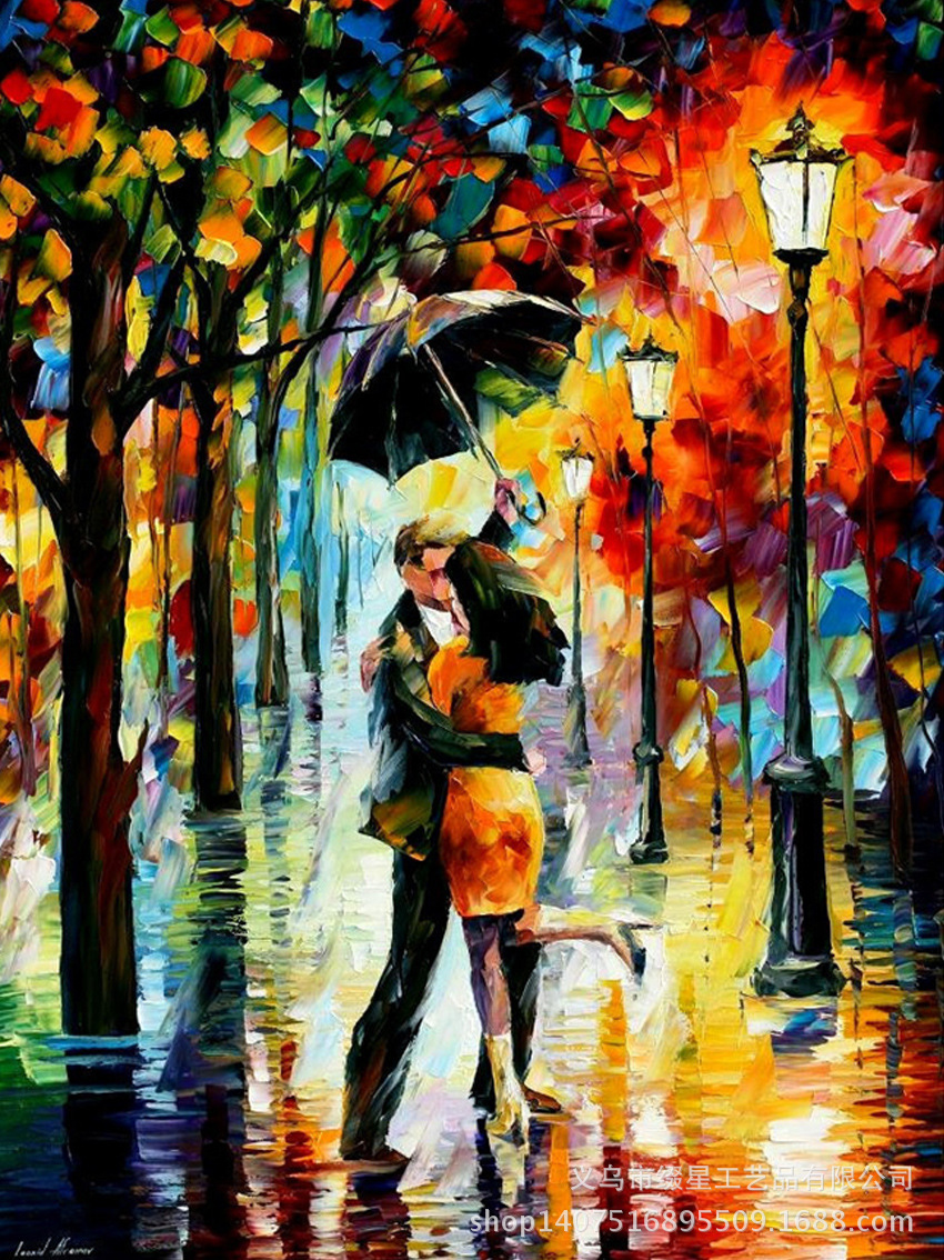钻石画diy雨中拥抱树脂满钻 礼品 厂家直销 诚招代理 支持代发
