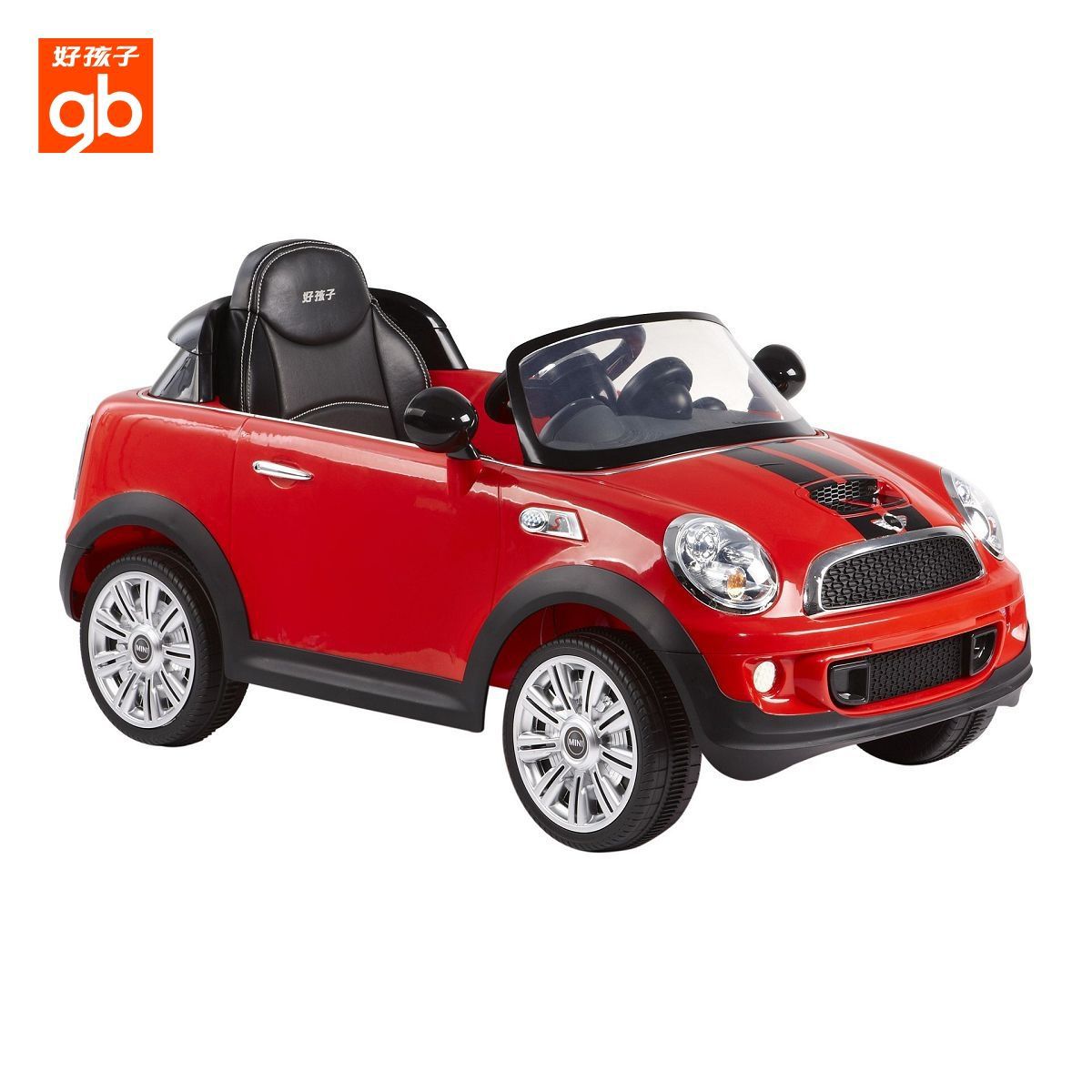 好孩子minicooper豪華兒童四輪電動汽車goodbaby電動童車 w456qg