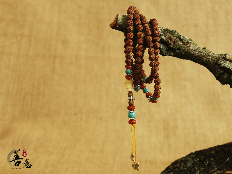 福建莆田厂家批发 5瓣藏金刚菩提子佛珠手链 108颗6mm情侣时尚复古