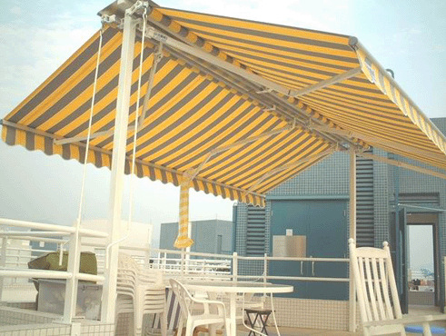 户外铝合金伸缩臂两面双开遮阳篷雨篷雨蓬苏州雨棚无锡昆山安装