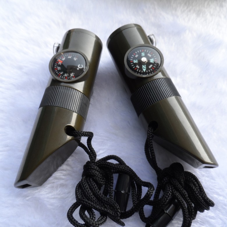 户外野营用品 多功能七合一救生口哨 多用途大号求生口哨