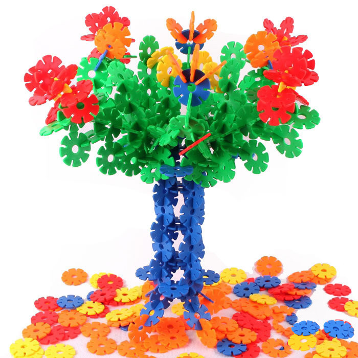 麦宝创玩具 数字雪花片 幼儿园雪花拼插片 儿童益智学习玩具 袋装