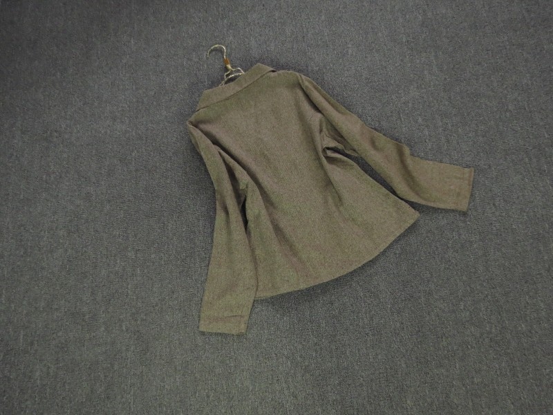 外贸原单 100%silk真丝柞蚕丝女长袖翻领外套 薄款