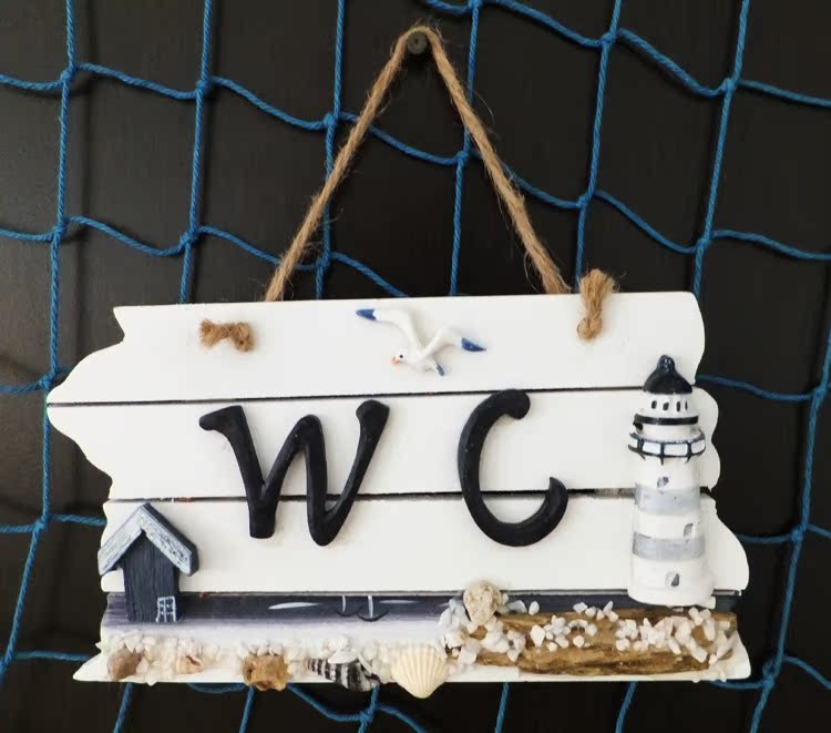 地中海木质个性厕所门牌wc牌卫生间创意挂牌酒吧会所洗手间指示牌