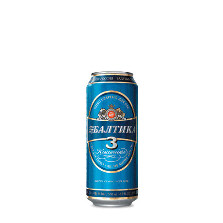 俄罗斯 波罗的海(baltika)叁号 波罗的海古典啤酒 500ml*24听