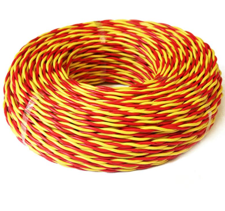 联讯 铜芯聚氯乙烯绝缘双绞花线 rvs 2*0.75mm2 2*24支*0.2 200米