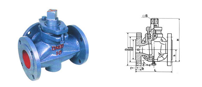 0三通铸铁旋塞阀