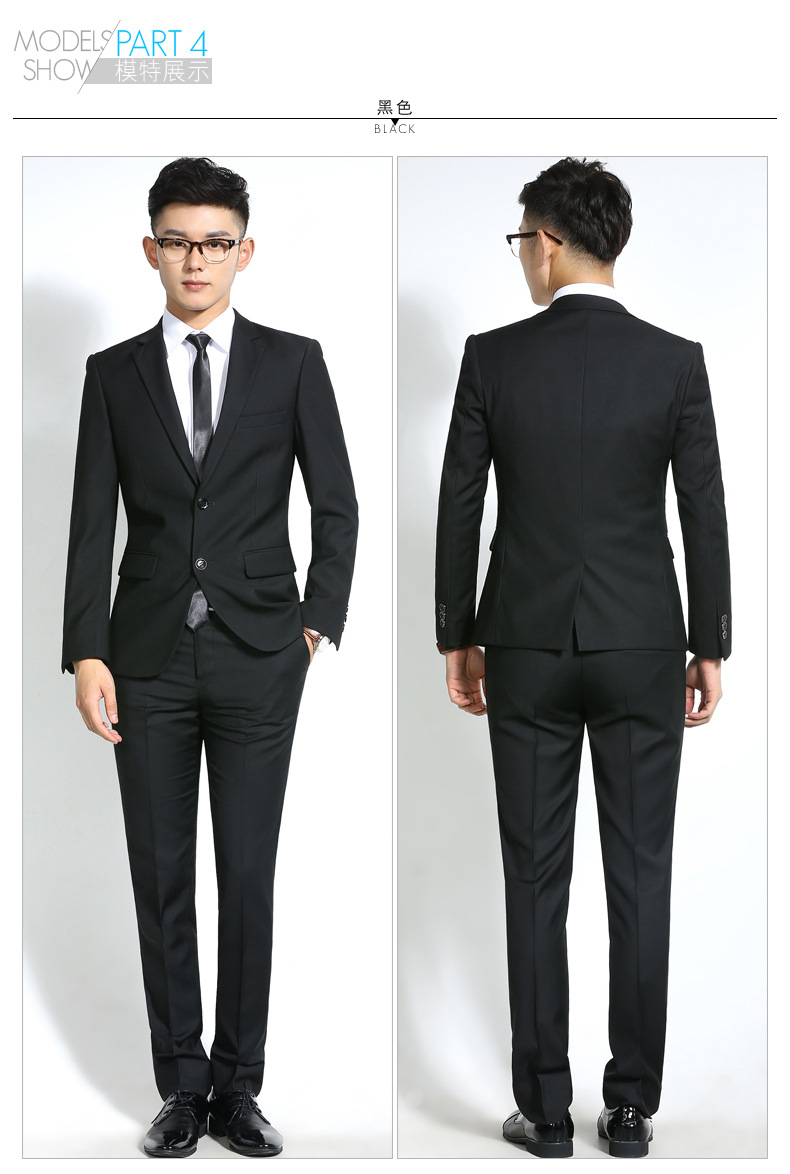 男装 男式西服 上海专业定做企业员工工作服西装套装加绒加厚 职业