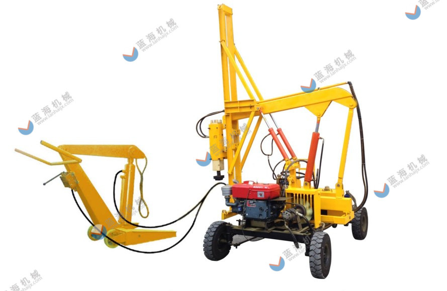 lh系列全液压拔桩机/拔出公路坏桩旧桩/拉出公路护栏桩专用