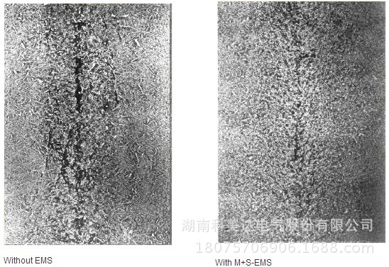 减少铸坯内夹杂物 改善铸坯内部组织 改善结晶器内液面波