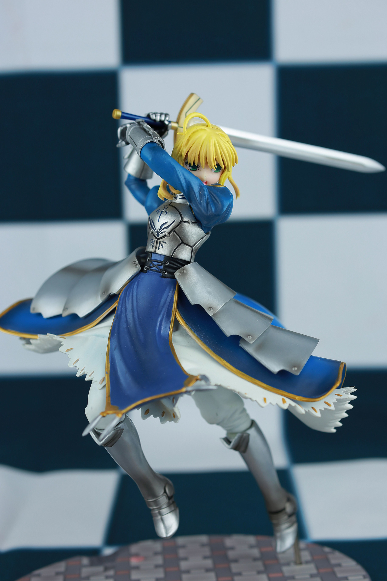 大玩家动漫手办批发 超合金 fate/zero saber 蓝塞巴 可动