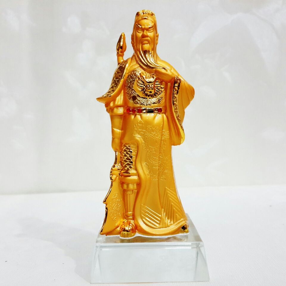 开光显灵水晶合金关公汽车摆件祈福保平安