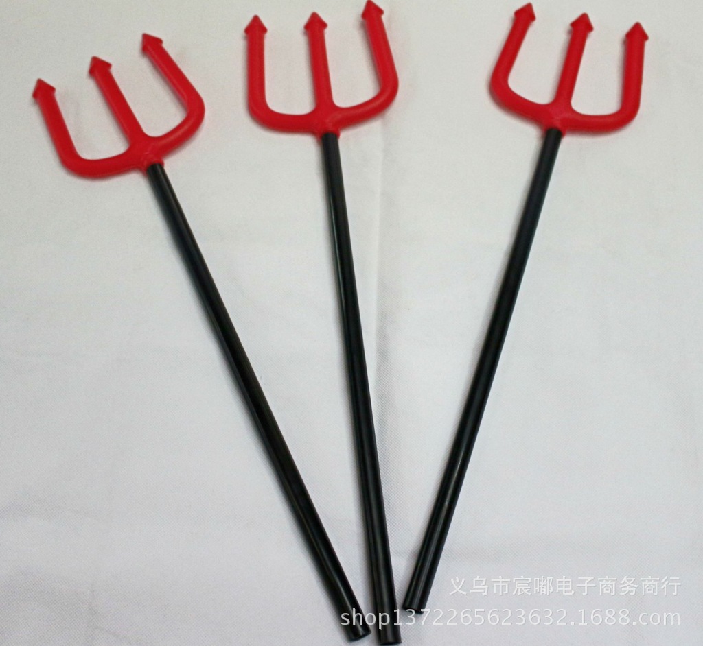 小牛叉 万圣节小斧头镰刀红色恶魔叉