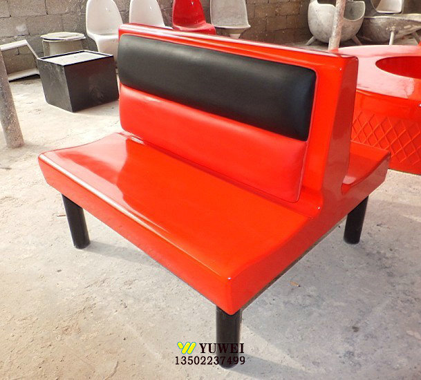 专业订制玻璃钢休闲椅 卡座单人单卡 双人单卡 3人单卡 kwa101