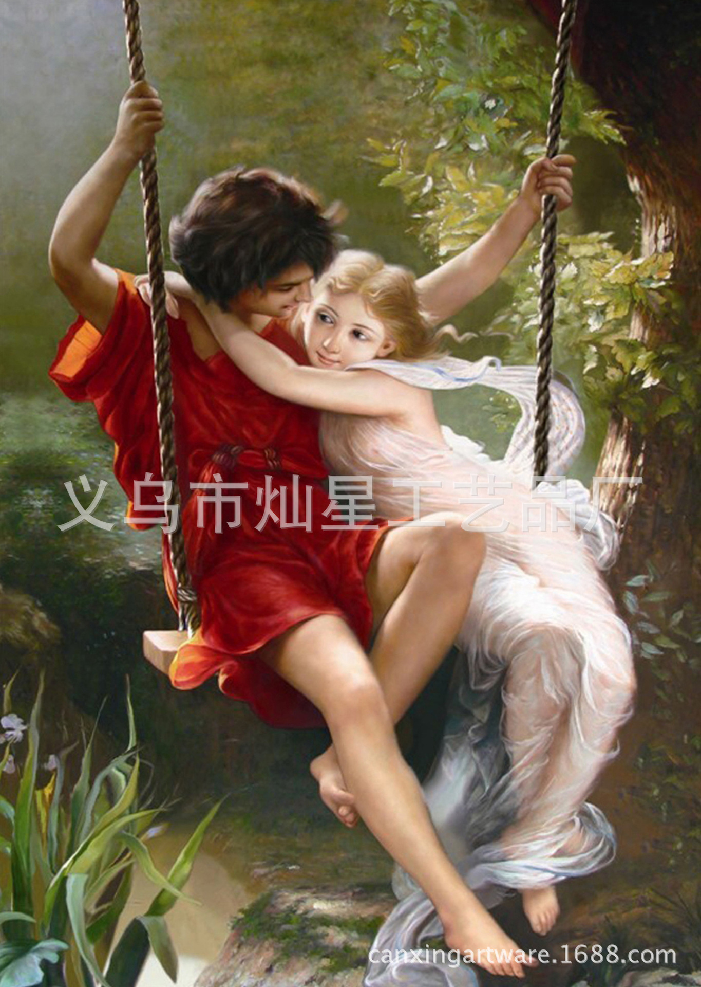 情侣荡秋千 钻石绣diy最新款 诚征代理钻石绣厂家钻石绣批发