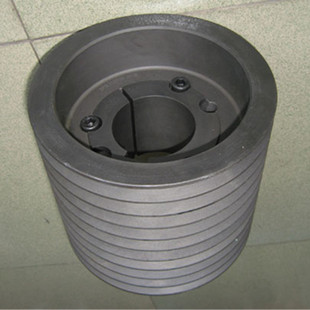 订制大型设备传动皮带轮 表面发黑spc自锁锥套皮带轮