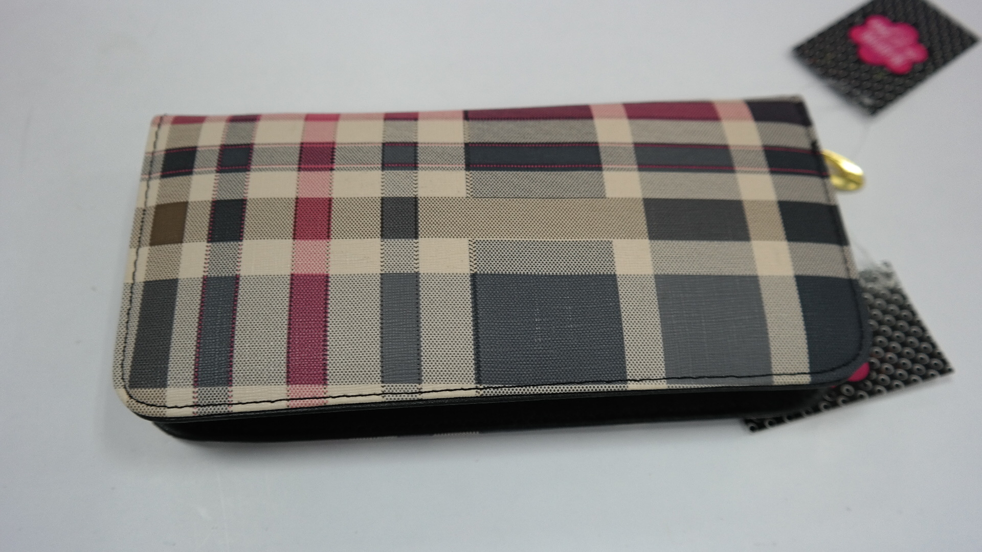 格子男士钱包 钱包女士 格纹单拉手拿包 钱包卡包 长款钱包