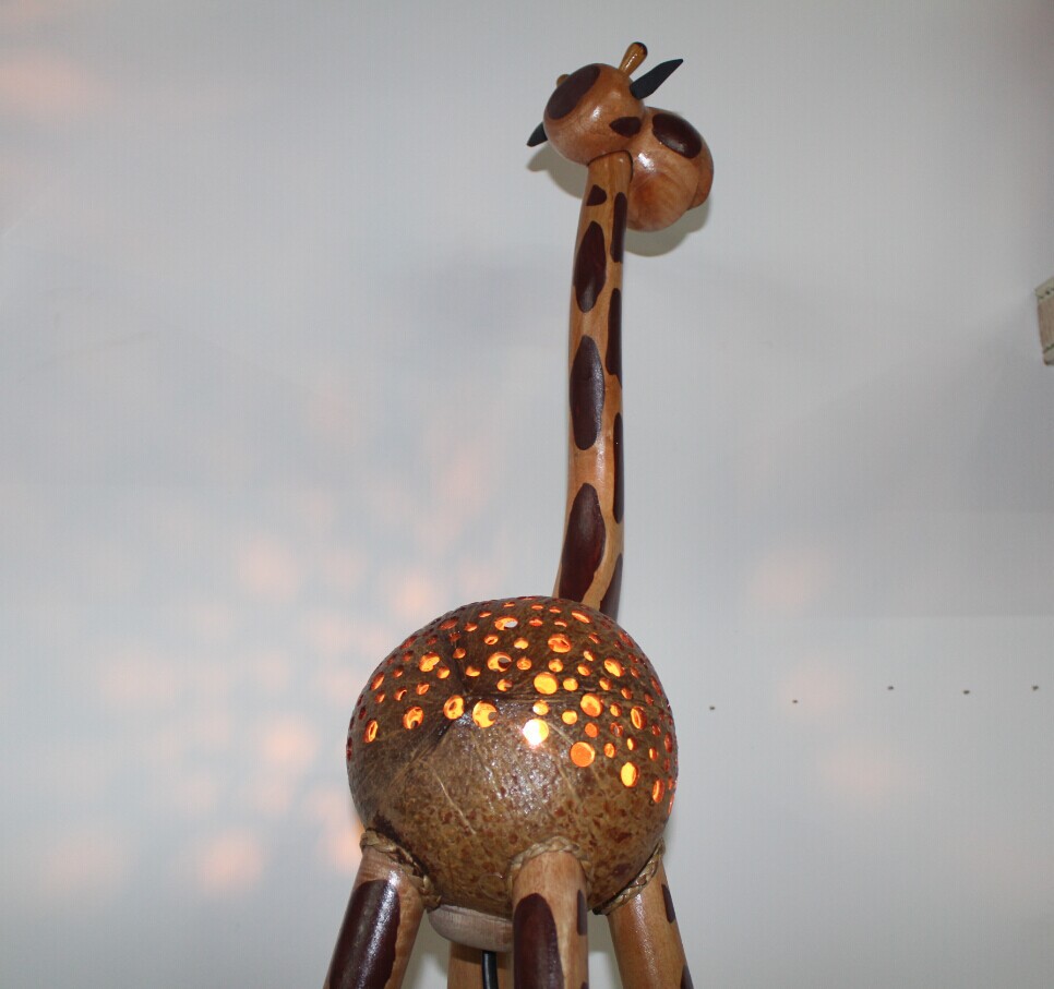 泰国特色手工工艺长颈鹿家居摆饰台灯