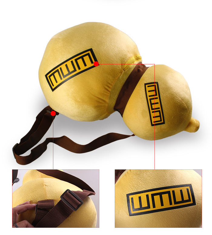 火影忍者葫芦包 葫芦背包 我爱罗葫芦包 我爱罗cos葫芦包 单肩包