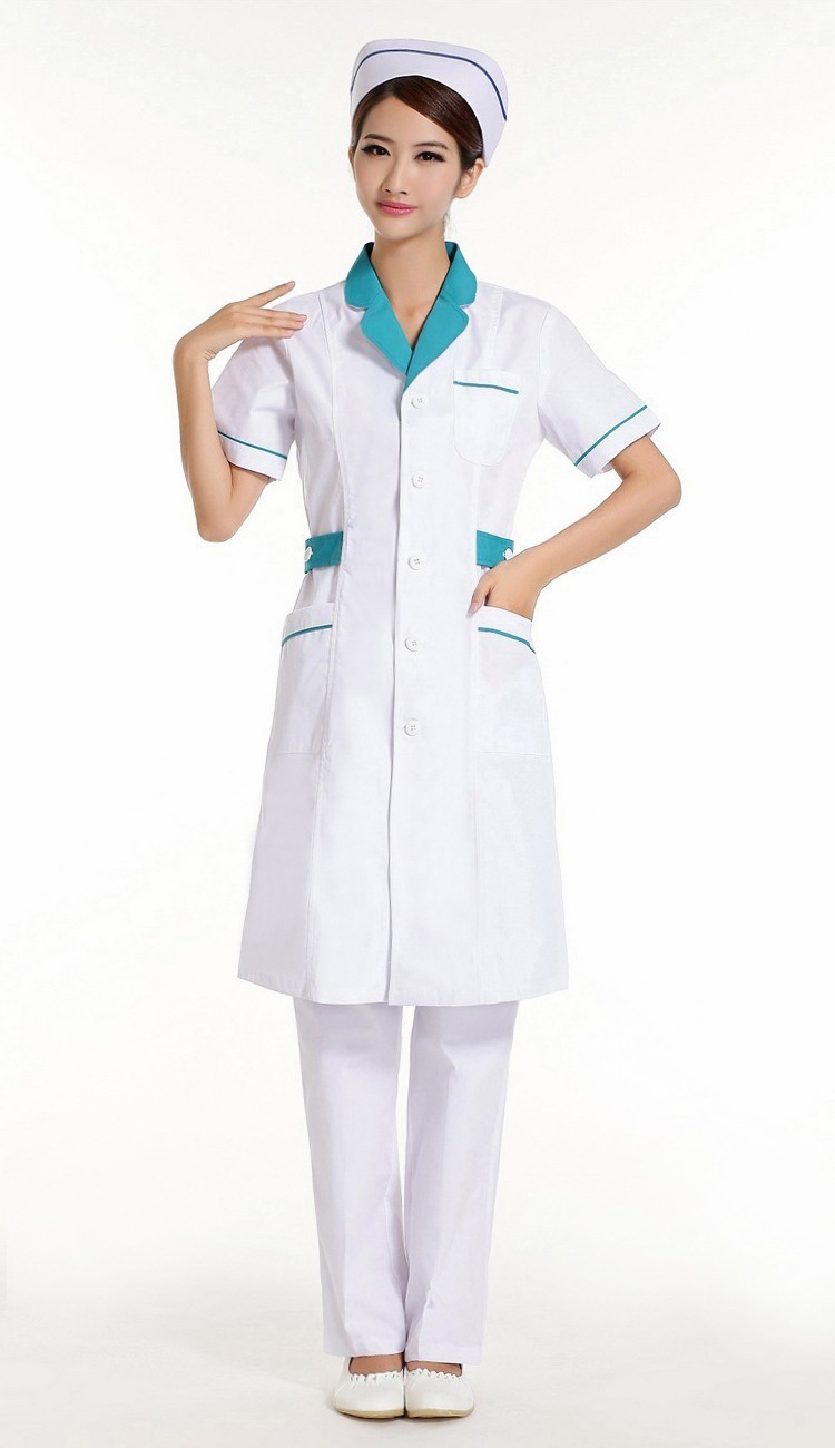 专业订做白大褂短袖女医生护士服药房工作服牙科美容药店工作服