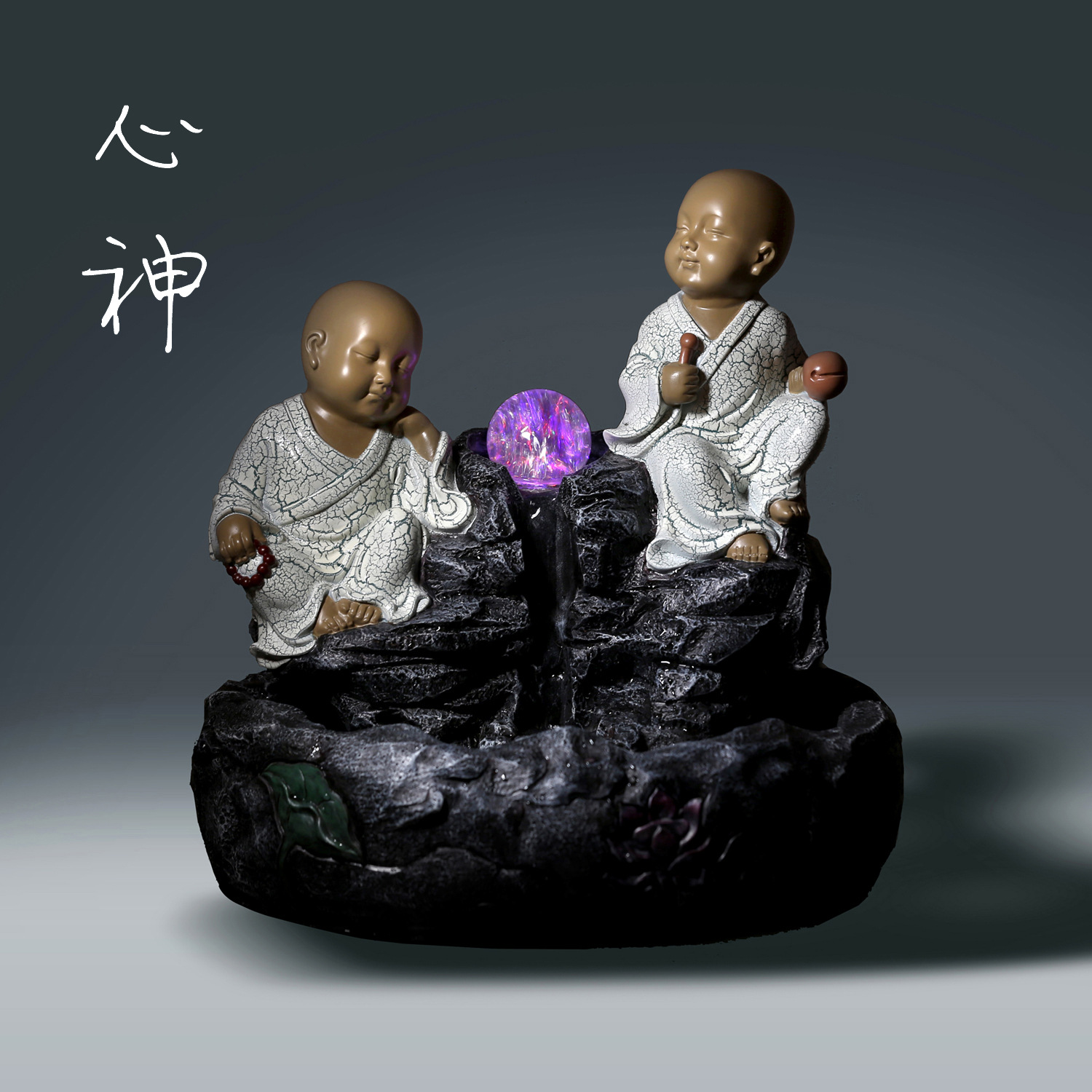 一件代发厂家树脂工艺品流水摆件家居饰品招财摆件风水乔迁礼品