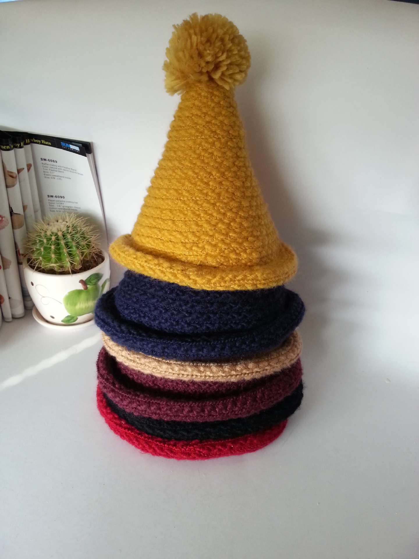 针织巫师帽 毛线帽 冬帽图片_6