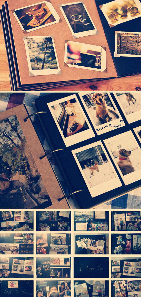 创意韩国情侣diy相册 家庭宝宝手工粘贴式相册本拍立得纪念册影集