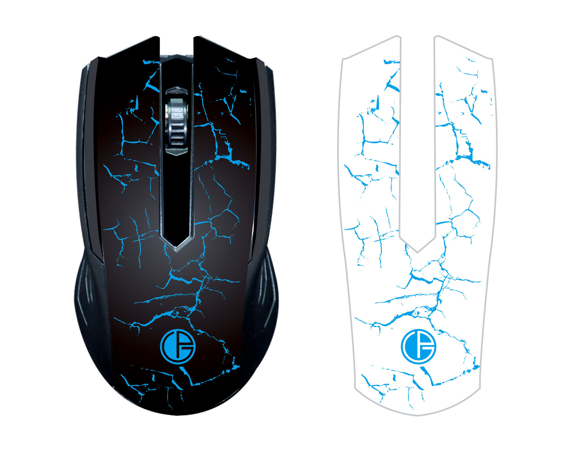 幽灵计划gm-500嗜血幽灵裂纹蜘蛛发光游戏鼠标3d加重超酷游戏鼠标