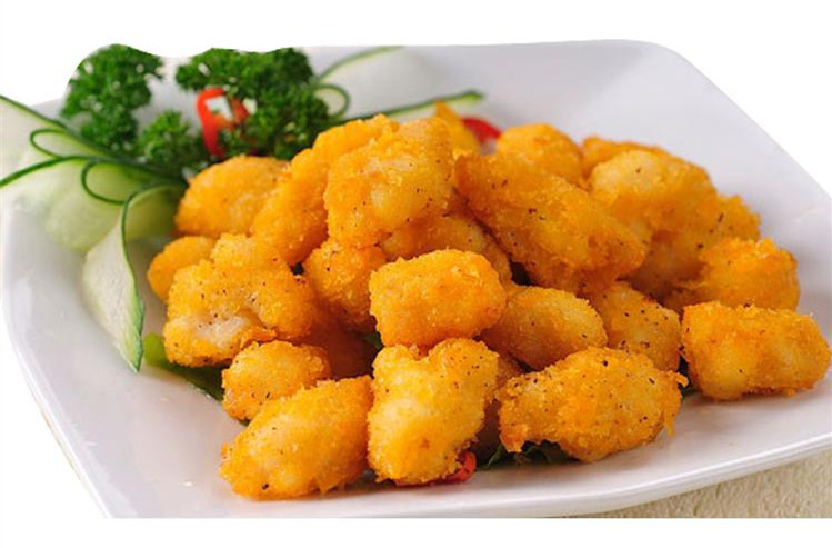 鱿米花 台湾香酥海鲜小吃 酒店西餐厅专供鱿鱼花目鱼花冷冻半成品