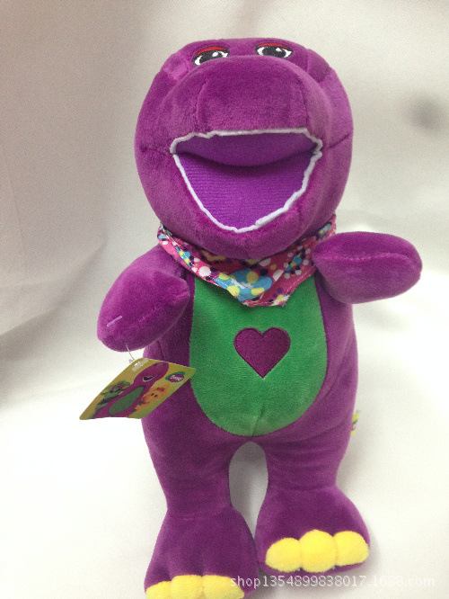 barney 班尼紫色 黄色 绿色小恐龙 毛绒玩具 卡通公仔毛绒玩具