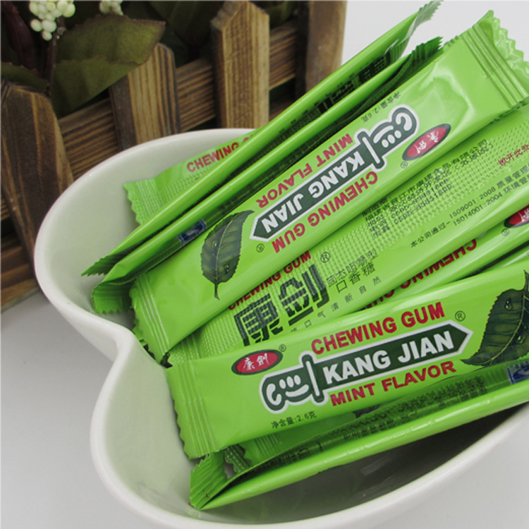 福建康剑口香糖 单片口香糖 泡泡糖口气清新自然200条/520g