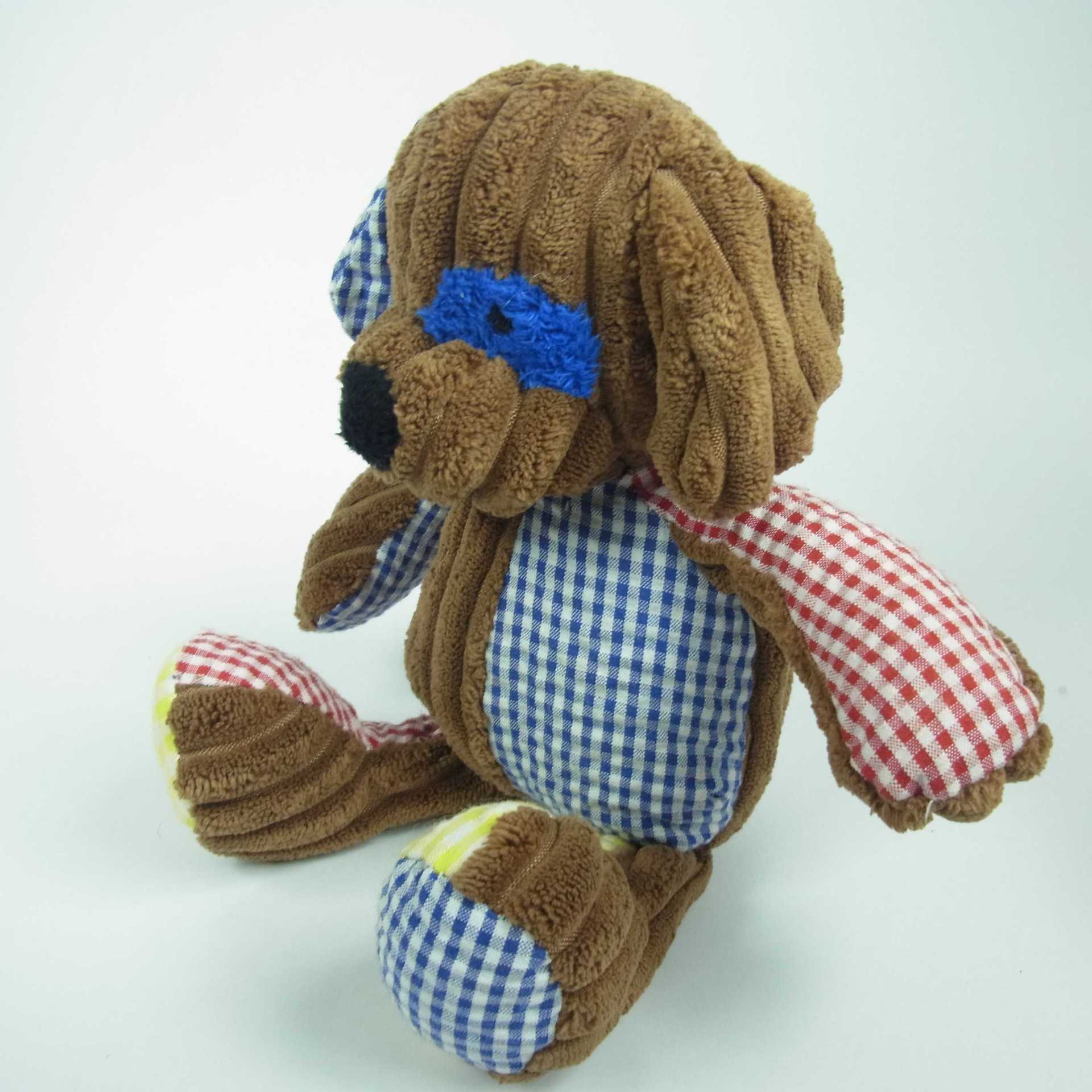 布制撞色小泰迪熊玩具公仔 2015款新品上市 布料玩具狗狗定制加工