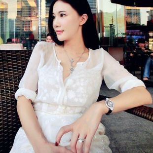 2014秋冬新款明星同款刘钰懿纺高端重工气质淑女长袖真丝连衣裙女