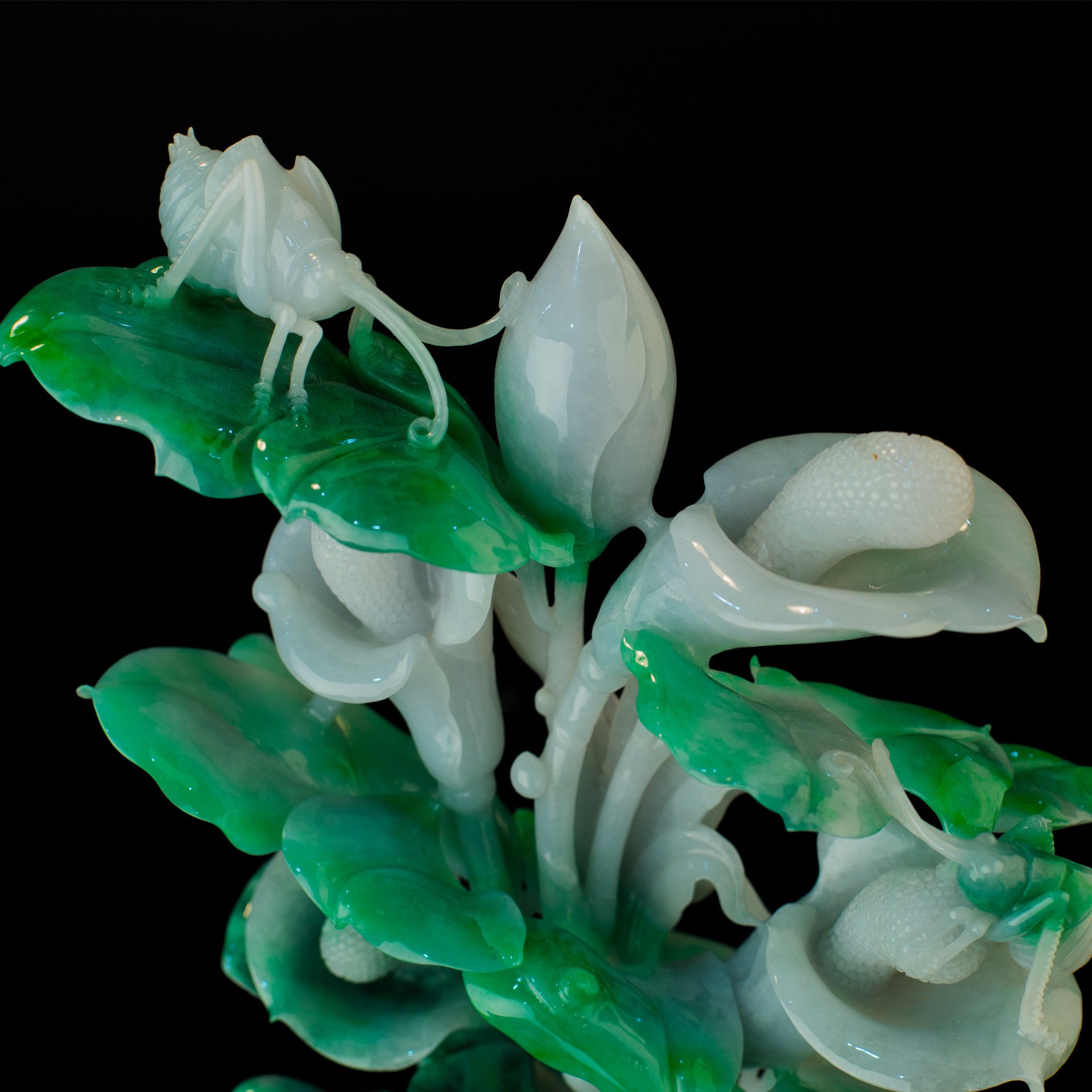 缅甸玉天然翡翠a货 翡翠花鸟翡翠摆件 步步高升 可出证书