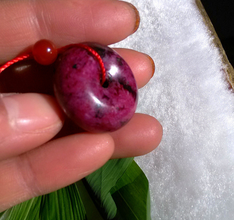 精美桃花玉平安扣玉石平安扣吊坠 玉平安扣 玉石挂件 批发