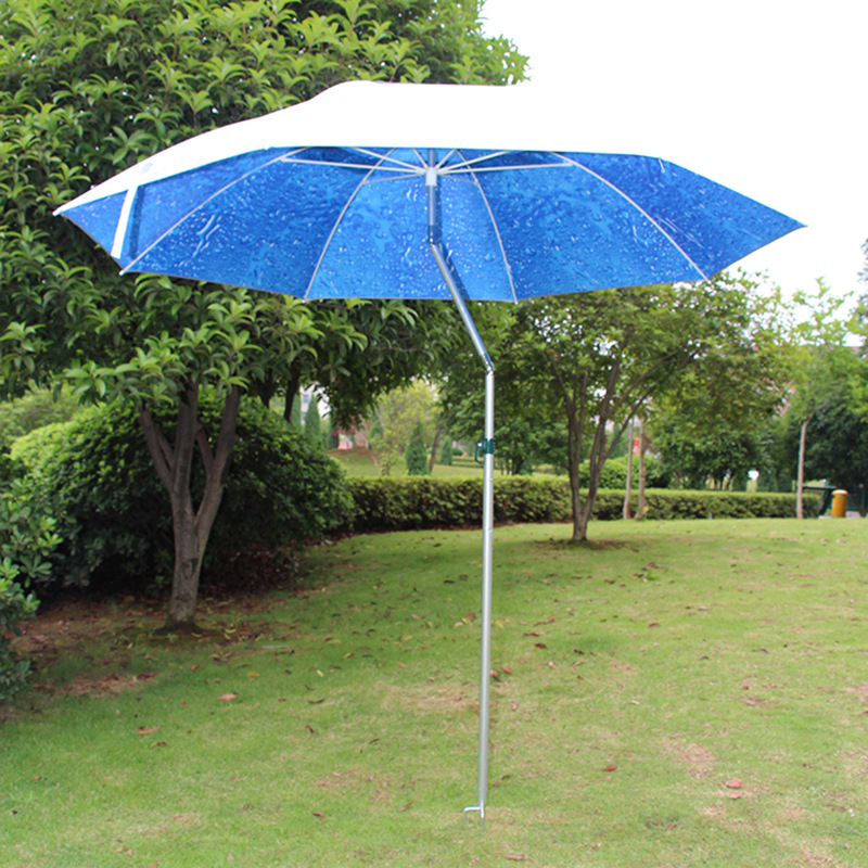 批发供应吉立莱2米双转向钓鱼伞防雨防晒防紫外线夜钓户外用伞