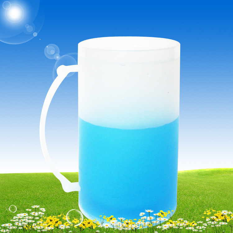 新款pp塑料冰杯 环保冷冻杯 啤酒杯 冷饮杯 双层沙冰杯 夏天必备