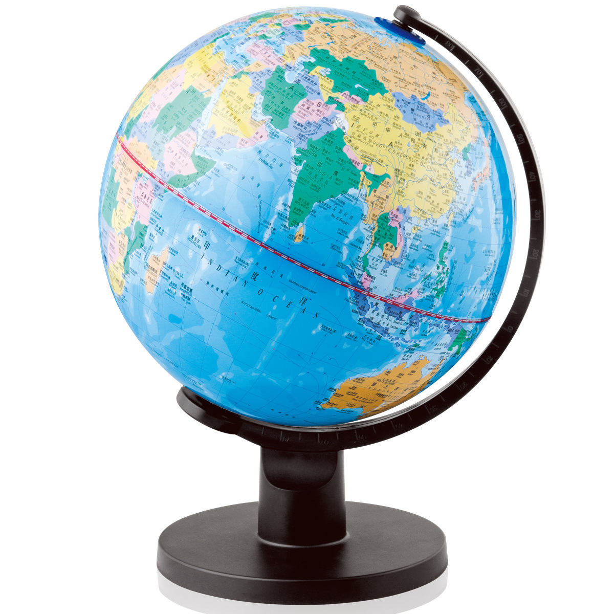 得力全塑办公学生地理教学用品 直径25cm正品[3034]地球仪 地理教