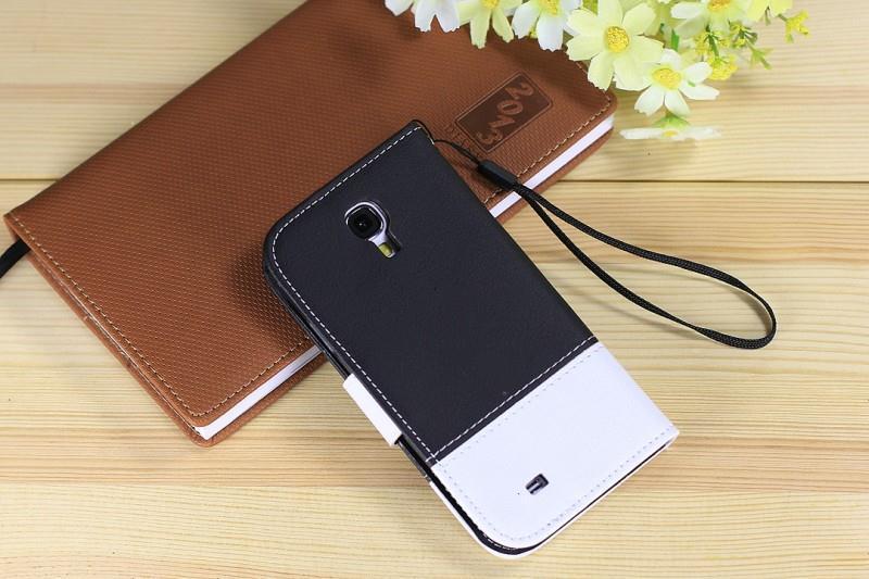 三星9500上下双色手机皮套 插卡左右翻手机皮套 钱包款支架手机套