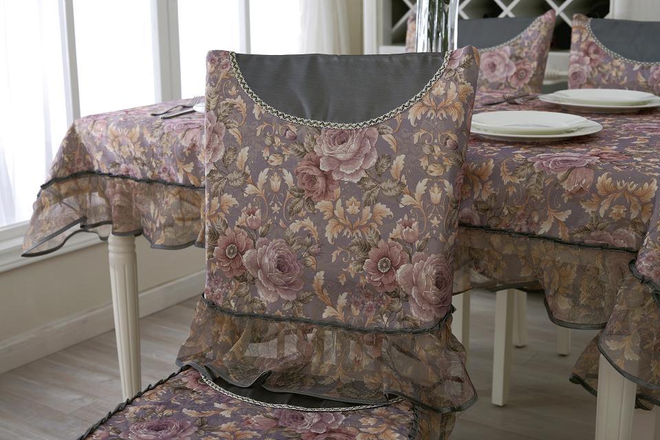 爱情金线款式 高档布艺 欧式布艺桌椅套件 田园风格