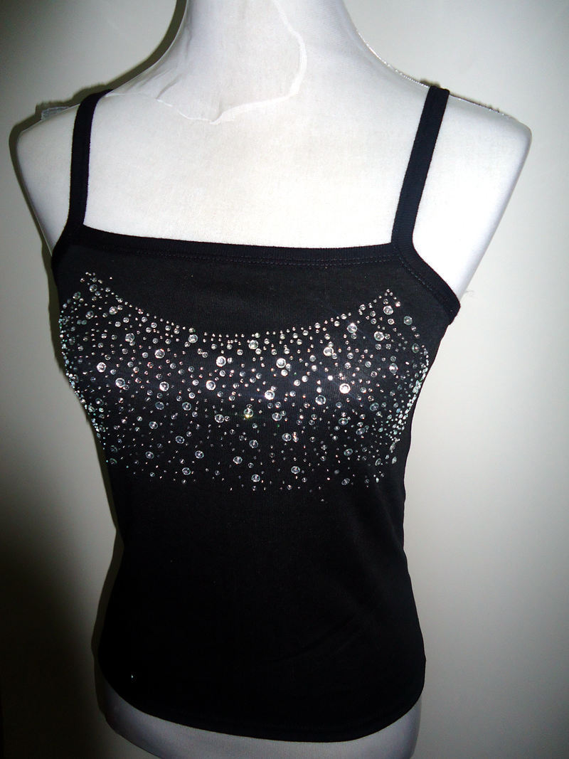 2014新款 烫钻背心 带钻背心 一字背心 吊带背心 打底衫 镶钻背心