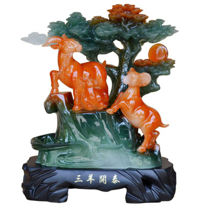 山东淄博三羊开泰三阳开泰羊摆件工艺品摆设室内家庭客厅办公室家居